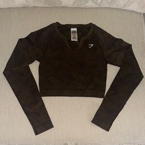 Gymshark Adapt Camo Long Sleeve Crop Top